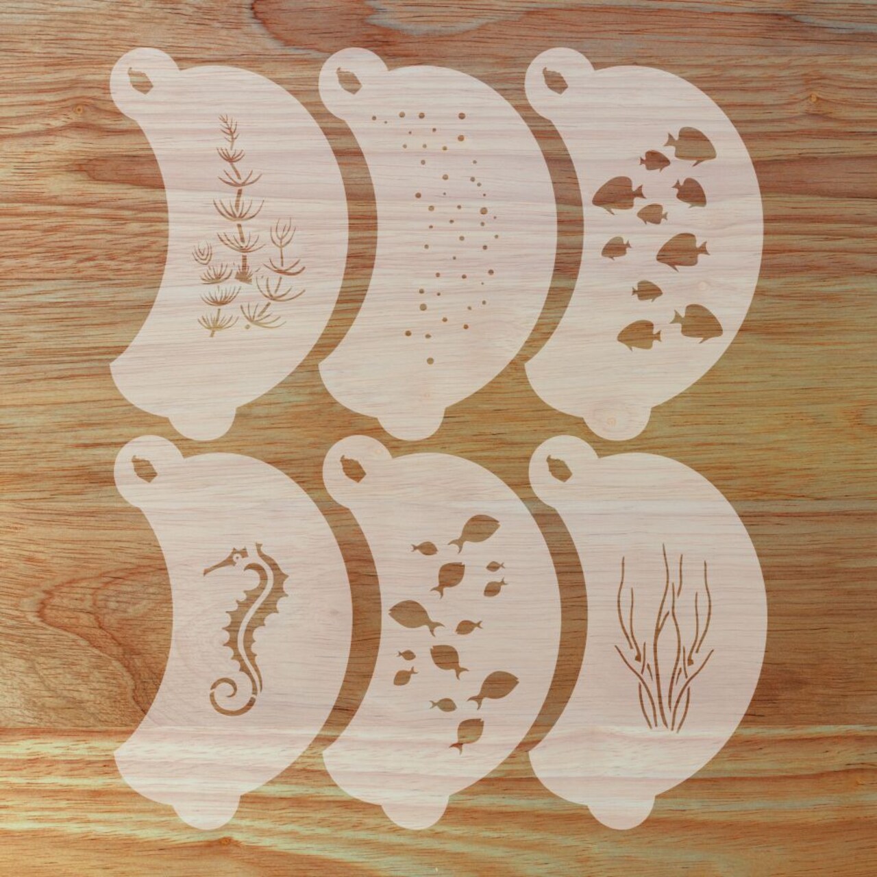 Under the Sea Face Painting Stencil Set | Perfect for Face Painting, Temporary Tattoos, Birthday Party | Designer Stencils |